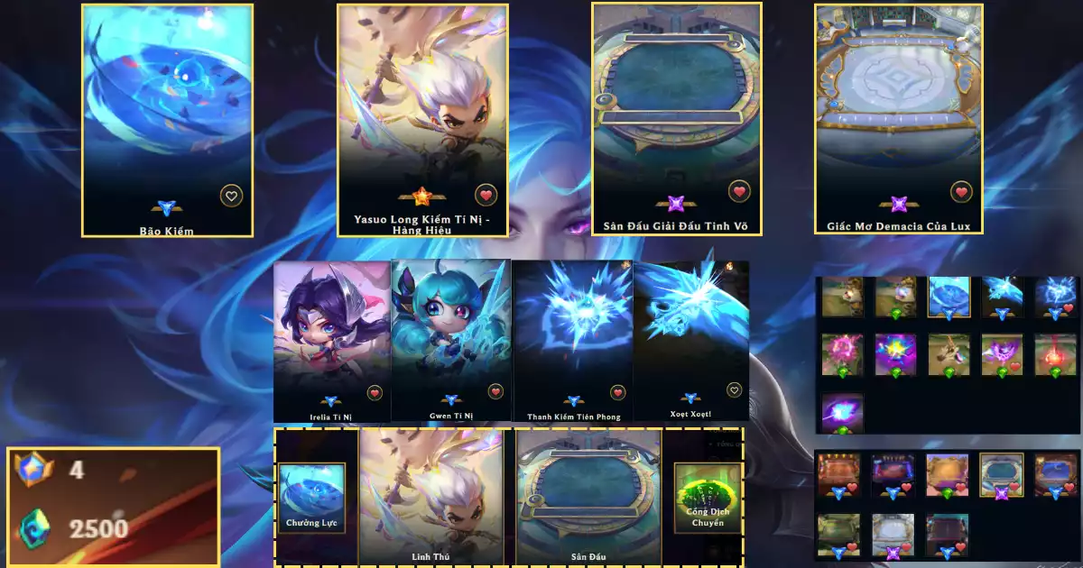 YASUO HÀNG HIỆU + SÀN TINH VÕ + DEMA CIA + CHƯỞNG + 4 HUY HIỆU